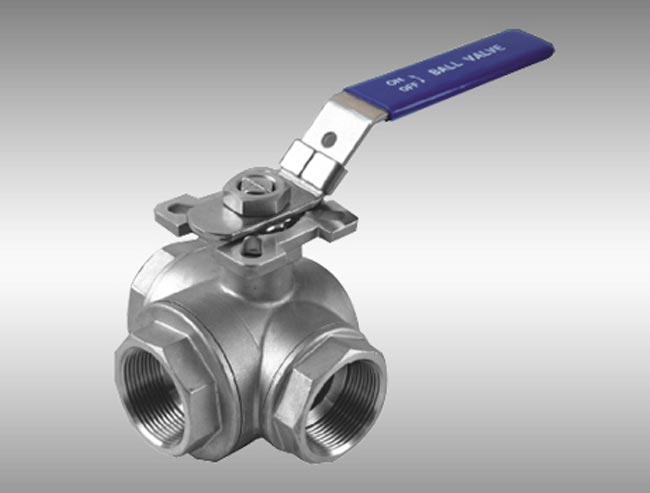 Three-Way Ball Valve With Direct Mounting Pad
